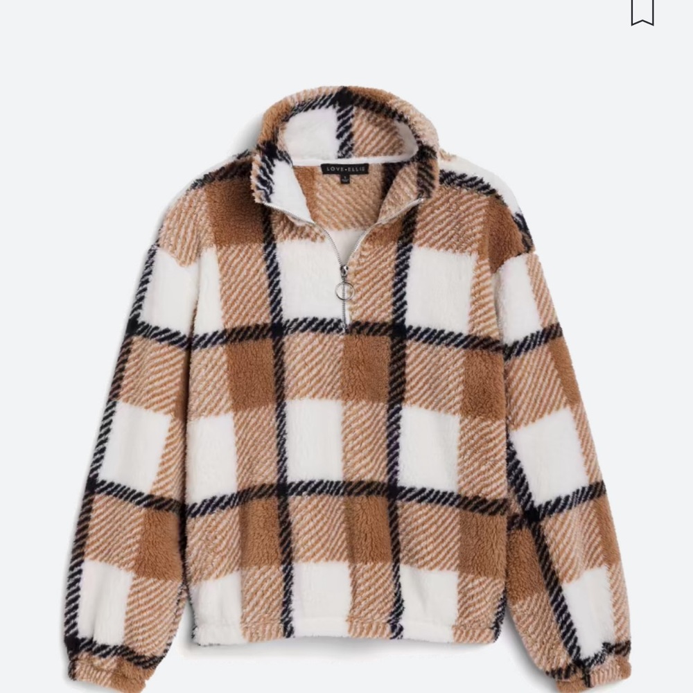 Brand New Love Ellie Caloundra Collared Half Zip Sherpa Sweater Stitch Fix